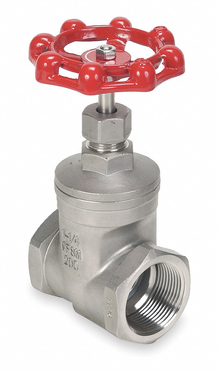 Top Brand Gate Valve, Valve Class Class 200, 316 Stainless Steel, FNPT Connection Type - 4VMW3