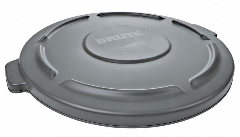 Rubbermaid BRUTE Series, Trash Can Top, Round, Flat, 44 gal, Gray - FG264560GRAY