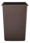 Rubbermaid 56 gal Square Trash Can, Plastic, Brown - FG256B00BRN