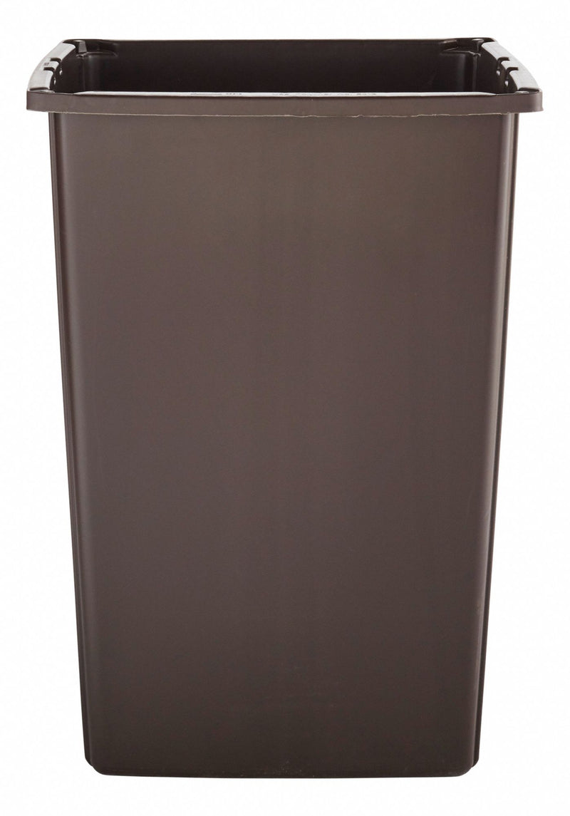 Rubbermaid 56 gal Square Trash Can, Plastic, Brown - FG256B00BRN