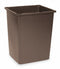 Rubbermaid 56 gal Square Trash Can, Plastic, Brown - FG256B00BRN