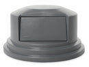 Rubbermaid BRUTE Series, Trash Can Top, Round, Dome with Push Door, 55 gal, Gray - FG265788GRAY