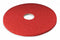 3M 12 in Non-Woven Polyester Fiber Round Buffing Pad, 175 to 600 rpm, Red, 5 PK - 5100