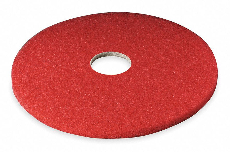 3M 16 in Non-Woven Polyester Fiber Round Buffing Pad, 175 to 600 rpm, Red, 5 PK - 5100