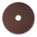 3M 17 in Non-Woven Nylon/Polyester Fiber Round Stripping Pad, 175 to 600 rpm, Brown, 5 PK - 7100