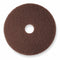3M 19 in Non-Woven Nylon/Polyester Fiber Round Stripping Pad, 175 to 600 rpm, Brown, 5 PK - 7100