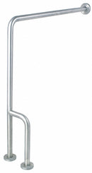 Top Brand Length 30 in, Wall Mounted, Right, Stainless Steel, Grab Bar Floor-to-Wall - 4WMG9