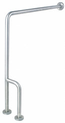 Top Brand Length 30 in, Wall Mounted, Right, Stainless Steel, Grab Bar Floor-to-Wall - 4WMG9