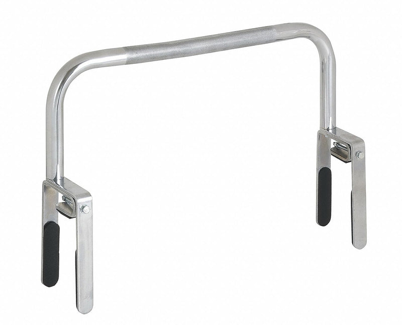 Top Brand Length 7 in, Fasten, Chrome Plated Steel, Safety Rail/Bar, Silver - 4WMJ6