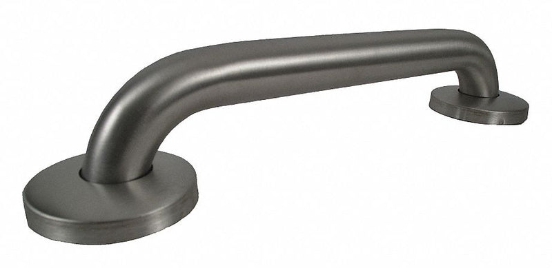 Top Brand Length 12 in, Textured Surface, Stainless Steel, Straight Grab Bar - 4WMN5