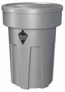 Tough Guy 25 gal Round Correctional Facility Trash Can, Plastic, Gray - 4WNY9
