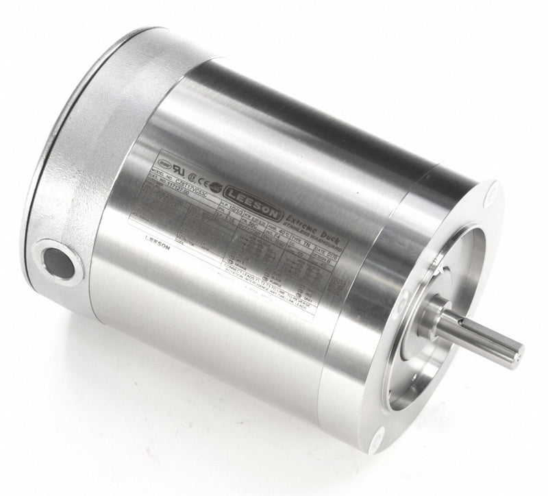 Leeson 1/2 HP Washdown Motor,3-Phase,1725 Nameplate RPM,208-230/460 Voltage,Frame 56C - 117127