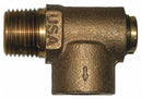 Campbell Low-Lead Brass Nonadjustable Relief Valve, FNPT Inlet Type, MNPT Outlet Type - RV3NLF