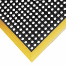 Notrax Drainage Mat, 3 ft 4 in L, 26 in W, 7/8 in Thick, Rectangle, Black with Yellow Border - 549S2640YB