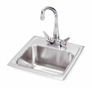 Elkay 15 in x 15 in x 7 5/8 in Drop-In Bar Sink Package with 12 in x 9-1/4 in Bowl Size - BLR150C