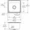 Elkay 19 1/2 in x 19 in x 10 1/8 in Drop-In Sink with Faucet Ledge with 16 in x 13-1/2 in Bowl Size - DLR1919103