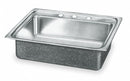 Elkay 22 in x 19 1/2 in x 7 5/8 in Drop-In Sink with Faucet Ledge with 18 in x 14 in Bowl Size - LR22193
