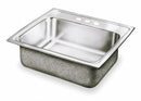 Elkay 25 in x 22 in x 8 1/8 in Drop-In Sink with Faucet Ledge with 21 in x 15-3/4 in Bowl Size - LR25223