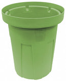 Tough Guy 50 gal Round Correctional Facility Trash Can, Plastic, Green - 4YKE1
