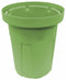 Tough Guy 20 gal Round Correctional Facility Trash Can, Plastic, Green - 4YKD3