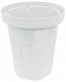 Tough Guy 55 gal Round Correctional Facility Trash Can, Plastic, White - 4YKH2