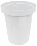 Tough Guy 22 gal Round Correctional Facility Trash Can, Plastic, White - 4YKG4