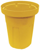 Tough Guy 20 gal Round Correctional Facility Trash Can, Plastic, Yellow - 4YKH3