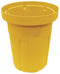Tough Guy 20 gal Round Correctional Facility Trash Can, Plastic, Yellow - 4YKH3