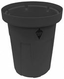 Tough Guy 20 gal Round Correctional Facility Trash Can, Plastic, Black - 4YKJ3