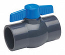 Top Brand Ball Valve, PVC, Inline, 1-Piece, Pipe Size 2 in, Connection Type Socket x Socket - 107-638-NPG