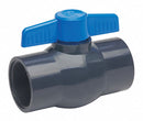 Top Brand Ball Valve, PVC, Inline, 1-Piece, Pipe Size 2 in, Connection Type FNPT x FNPT - 107-138-NPG