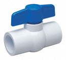 Top Brand Ball Valve, PVC, Inline, 1-Piece, Pipe Size 1 1/4 in, Connection Type Socket x Socket - 107-636-NP