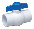 Top Brand Ball Valve, PVC, Inline, 1-Piece, Pipe Size 1 1/2 in, Connection Type Socket x Socket - 107-637-NP
