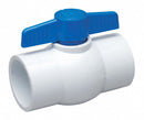 Top Brand Ball Valve, PVC, Inline, 1-Piece, Pipe Size 2 in, Connection Type Socket x Socket - 107-638-NP