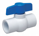 Top Brand Ball Valve, PVC, Inline, 1-Piece, Pipe Size 1 1/4 in, Connection Type FNPT x FNPT - 107-136-NP