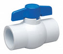 Top Brand Ball Valve, PVC, Inline, 1-Piece, Pipe Size 1 1/2 in, Connection Type FNPT x FNPT - 107-137-NP