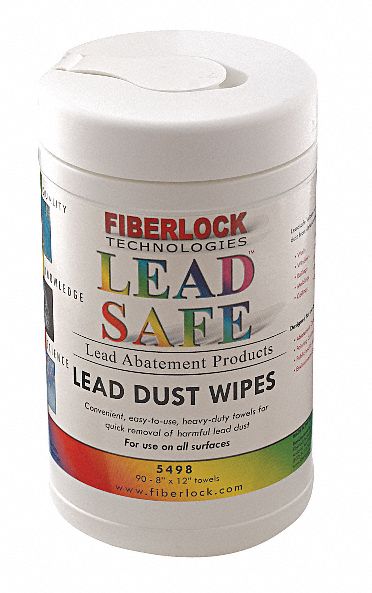 Top Brand Lead Safe Wipes, 8" x 12" - 5498-90C-C6
