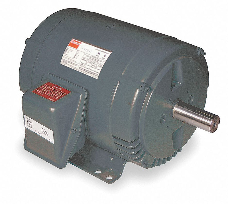 Dayton 3 HP Direct Drive Blower Motor, 3-Phase, 1725 Nameplate RPM, 208-230/460 Voltage, Frame 182T - 6XWJ0