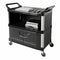 Rubbermaid Enclosed Service Cart, 300 lb. Load Capacity, Polypropylene, Black - FG409500BLA
