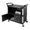 Rubbermaid Enclosed Service Cart, 300 lb. Load Capacity, Polypropylene, Black - FG409500BLA