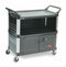 Rubbermaid Enclosed Service Cart, 300 lb. Load Capacity, Polypropylene, Black - FG409500BLA