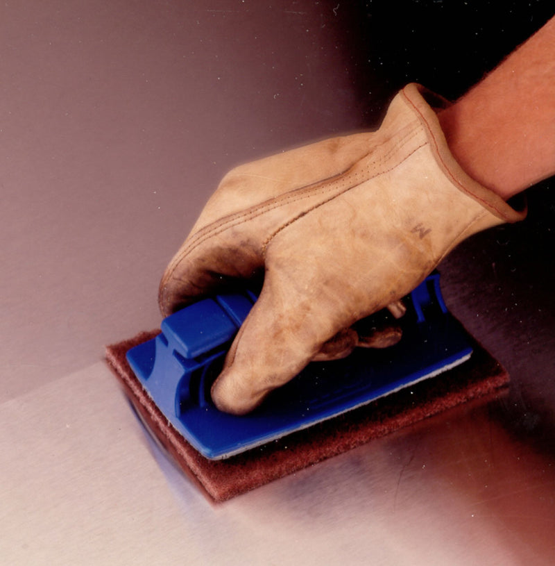Scotch-Brite Sanding Hand Pad, 9 in Length, 6 in Width, Non-Woven, Aluminum Oxide - 7447B