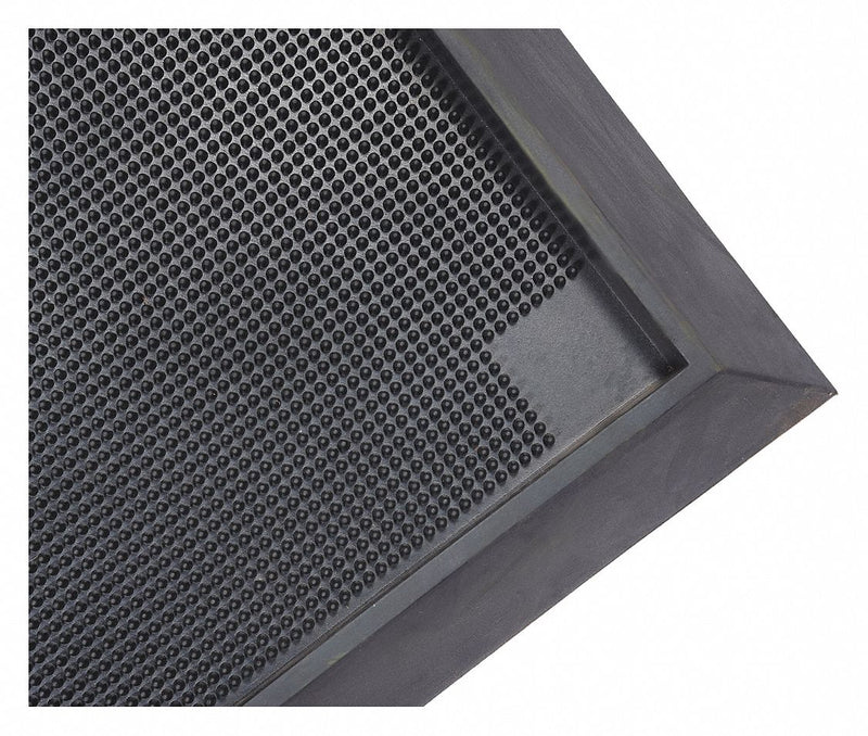 Notrax Footwear Sanitizing Mat, 32 in L, 3 ft 3 in W, 2 in Thick, Black - 351S3239BL