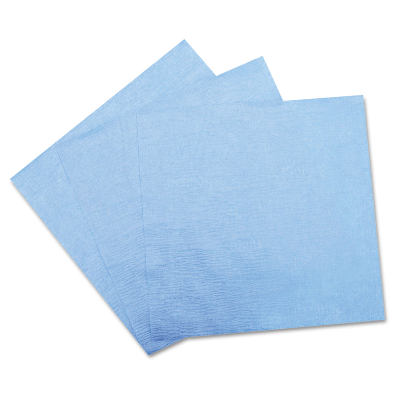 Hospeco Sontara Ec Engineered Cloths, 12 X 12, Blue, 100/Pack, 10 Packs/Carton - HOSPR811