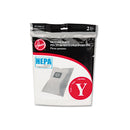 Hoover Hepa Y Filtration Bags For Hoover Upright Cleaners, 2Pk/Ea - HVRAH10040