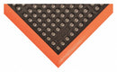 Condor Drainage Mat, 5 ft 4 in L, 3 ft 4 in W, 7/8 in Thick, Rectangle, Black with Orange Border - 34L285