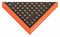 Condor Drainage Mat, 5 ft 4 in L, 3 ft 4 in W, 7/8 in Thick, Rectangle, Black with Orange Border - 34L285