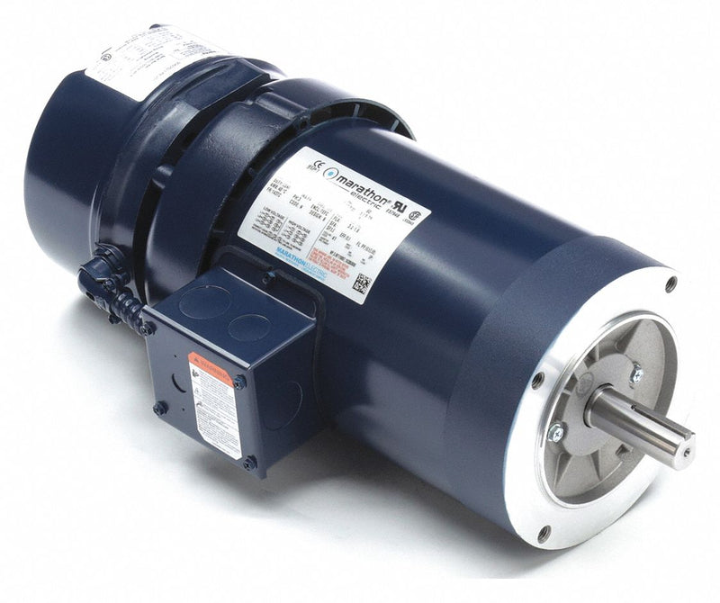 Marathon Motors 1 HP Brake Motor,3-Phase,1760 Nameplate RPM,230/460 Voltage,Frame 143TC - 143TTFR16066