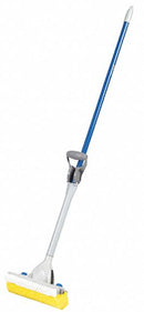 Quickie Quick Change Sponge Wet Mop Head and Handle, Yellow, 48 in Handle Length - 58BMB4