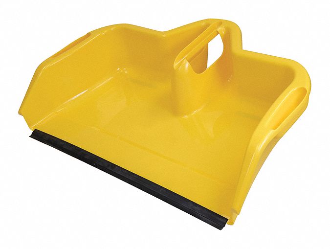 Quickie Handheld Dust Pan, Dust Pan, Jumbo Dust Pan, Plastic, 27-39/64" Overall Dust Pan Width - 497RM